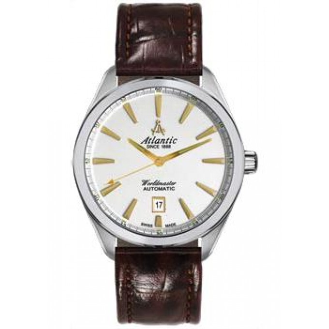 Швейцарские наручные мужские часы ATLANTIC 53750.41.21G. Коллекция Worldmaster W93594